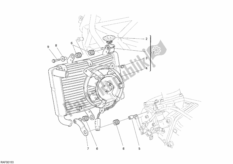 Wszystkie części do Ch? Odnica Wody Ducati Sport ST3 S ABS 1000 2007